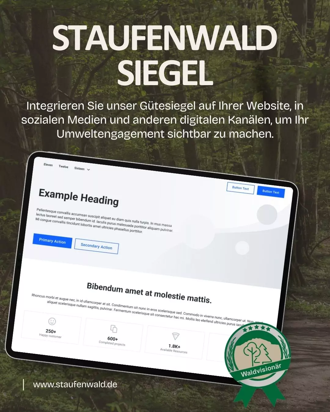 Staufenwald Siegel Marketing Website